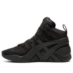 Onitsuka Tiger Big Logo Trainer Puffed Low 1183B559-001 (SNKR/Mid Top/Non-Slip/Wear-resistant/Shock-absorbing) Modern Black Nylon Sneakers, Black Nylon High-top Sneakers For Streetwear, Black High-top Nylon Sneakers, Breathable Black High-top Sneakers For Light Sports, Black Nylon Sneakers For Light Sports, Black Nylon High-top Sneakers For Sports, Modern Black Breathable High-top Sneakers, Black Nylon High-top Sneakers With Round Toe, Black Mid-top High-top Sneakers For Light Sports