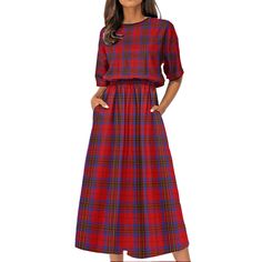 Scottish Leslie Modern Tartan Womens Elastic Waist Dress Tartan Plaid Dress Details : The regular fit makes it suitable for anyone to wear. A unique waist design can make you fashionable. Fabric: four-way stretch (95% polyester, 5% spandex). Regular fit; this product is nonelastic. Elastic waisted dress Fabric weighs 120g/m². Care Instructions: machine wash cold with similar colors, no bleach, tumble dry low, no ironing, no dry cleaning. Tartan Plaid Dress, Elastic Waist Dress, Tartan Dress, Plaid Dress, Fashion Fabric, Tartan Plaid, Waist Dress, Mock Up, Dress Details