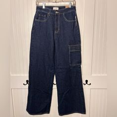 Nwt Never Worn. 26x30 Side Pocket Wide Leg Jeans, Cheap Rigid Denim Bottoms For Fall, Tj Max Jeans, Social Tourist Jeans, Cherokee Jeans, Jeans Pacsun, Pacsun Jeans, Wide Leg Denim, Pacsun