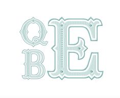 the letters b and c are made out of paper, with an ornate design on each letter