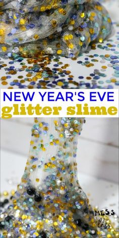 new year's eve glitter slime