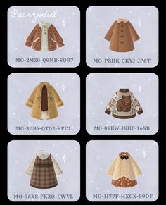 the different types of coats are shown in this graphic style, including one for girls and one for boys