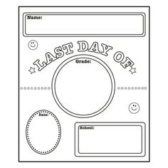 the last day of school worksheet for students to practice their handwriting and writing skills