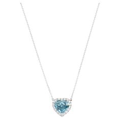 Over 2 Carat of Fancy Intense Blue Diamond Blue Diamond Necklace, Heart Shaped Diamond, Blue Heart, 2 Carat, Blue Diamond, Diamond Heart, Heart Shape, Modern Furniture, Century Modern