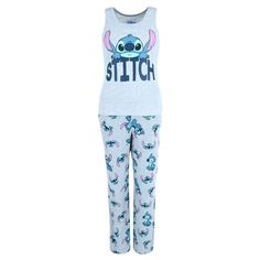 Women's Stitch Tank and Lounge Pant Pajama Set by Jerry Leigh | Pajama Sets at BeltOutlet.com Tough Clothes, Modest Woman, Stitch Pajamas, Stitch Wedding, Disney Pajamas, Plaid Pajama Pants, Stitch Clothes, Cute Stitch, Crop Top Sweatshirt