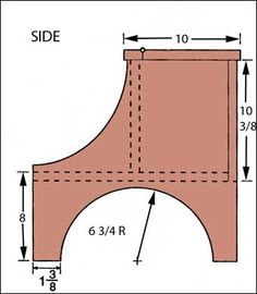 a drawing showing the width and height of an arch