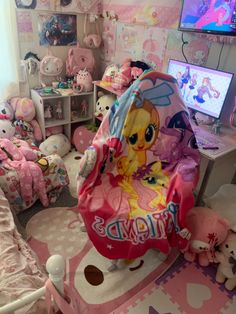 Mlp Room, Kawaii Room Ideas, Hello Kitty Rooms, Room Deco, Room Goals, Cute Room Ideas, Pretty Room