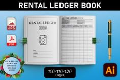 the rental ledger book is open and ready to be used