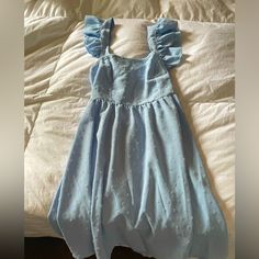 Size Medium. Light Blue. Summer Dress. Never Worn. Got It For A Wedding Never Wore It. Fitted Blue Midi Dress For Daytime, Chic Blue Midi Dress For Daytime, Blue Midi Length Dress For Daytime, Elegant Blue Midi Dress For Daytime, Elegant Blue Daytime Midi Dress, Light Blue Summer Dress, Blue Summer Dress, Light Blue Dress, Light Blue Dresses