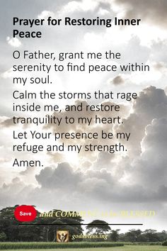 Prayer for Restoring Inner Peace Divine Prayers And Inspiration, Prayers For Comfort, Prayer For Comfort, Psalm 29, Psalm 62, Types Of Prayer, Prayer For Guidance, Divine Intervention, Calming The Storm