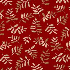 a red background with white leaves and gold foil on the edges, in various sizes