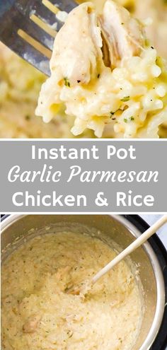 instant pot garlic parmesan chicken and rice