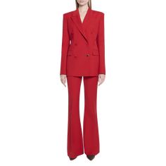 Gabriela Hearst "Rhein" trousers Mid-rise sits high on hip Slanted side pockets Full length Flared legs Hidden hook/zip fly; belt loops Virgin wool Made in Italy Gabriela Hearst, Tailored Blazer, Wool Blazer, Bergdorf Goodman, Flare Pants, Welt Pocket, Double Breasted, Mid Rise, Full Length