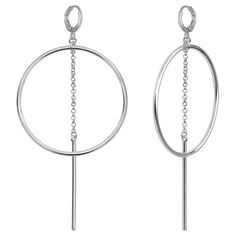 PRICES MAY VARY. 【Trendy & Elegant Design】This Silver hoop earrings comes with 50mm silver hoops and a 40mm dangle charms,The weight on each side is 5 grams,it is lightweight and clip on to wear.Surely it is a little big hoop earrings for women and full of charming style,will catch people’s eye in a instant. 【Premium quality&Plating】30mils silver plated with Polishing,This large hoop earrings for women looks more showy and more fascinating. Also it is durable, can maintain lasting of luster. 【Fr Long Bar Earrings, Silver Circle Earrings, 14k Gold Hoop Earrings, Earrings Big, Big Hoop Earrings, Womens Earrings Studs, Dangle Hoop Earrings, Great Gifts For Women, Silver Circle