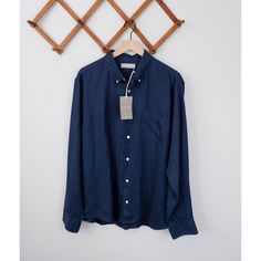 New Everlane Men's Linen Button Down Navy Collared Long Sleeve Shirt, Xl, New With Tags Size: Womens Xl Condition: New With Tags Features: Pocket, Button Closure, Lightweight Spring, Summer, Fall Solid Machine Washable Approximate Measurements Laying Flat: Pit To Pit- 25 Inch Blue Button-down Shirt For Casual Gatherings, Blue Buttoned Shirt For Casual Gatherings, Blue Button Shirt For Casual Gatherings, Blue Button-up Shirt For Casual Gatherings, Blue Unstructured Shirt With Button Closure, Navy Relaxed Fit Shirt With Buttons, Unstructured Blue Shirt With Button Closure, Blue Unstructured Shirt With Buttons, Classic Blue Shirt For Casual Gatherings