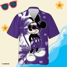 Item Size: S Purple Swag, Disney Magical, Trip With Friends, Purple Color Palettes, Mickey Shirt, Classic Cartoon Characters, Vacation Wardrobe, Disney World Vacation, Tropical Pattern