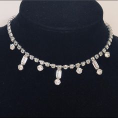 Simply Designed This Small Rhinestone Necklace Will Add Some Additional Elegance To Any Ensemble Blue Choker Necklace, Aquarius Pendant, Dove Necklace, Blue Choker, Chunky Bead Necklaces, Long Pearl Necklaces, Rhinestone Choker Necklace, Filigree Necklaces, Premier Designs Jewelry