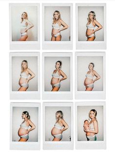 a series of photos showing the same woman's breast