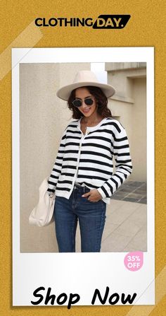 Striped Round Neck Button-down Dropped Shoulder Cardigan