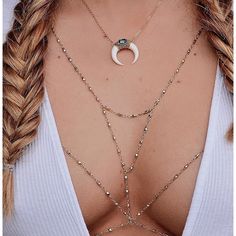 Wear our Peek-a-boo Body Chains (Chain Bra) under your tank top or a bikini top for a hip, trendy, sexy style. It's perfect for music festivals and parties! Super easy to wear! It's just like a halter bikini top: a clasp behind the neck and a clasp behind your back. Silver or Gold Tone (Gold is more rose gold than yellow) Bust width (below your bra): up to about 35 inches This is a special occasion item: FINAL SALE Trendy Chain Body Jewelry For Festival, Trendy Festival Body Jewelry With Chain, Adjustable Clavicle Chain Body Chain For Summer, Adjustable Clavicle Body Chain For Summer, Adjustable Body Chain For Summer Beach, Adjustable Body Chain For Beach In Summer, Adjustable Summer Beach Body Chain, Adjustable Clavicle Chain Body Jewelry For Festival, Bohemian Body Jewelry With Chain For Summer