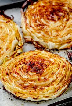 some food that is sitting on top of a baking sheet and ready to be cooked