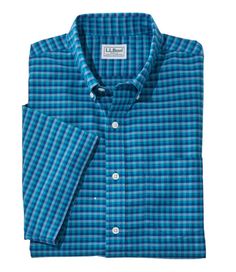 Customers love the high-quality craftsmanship of our wrinkle free button down shirt, which gives you all the comfort of cotton, with none of the wrinkles. Traditional Fit: Relaxed through the chest, sleeve and waist. 100% cotton poplin. Fine 80s two-ply fabric for longer wearability. Features wrinkle-free performance that won't wash out. Our innovative TrueCool fabric wicks moisture away from your skin and helps it dry quickly. Machine wash and dry. Buttoned collar. Front pocket. Imported. Casual Blue Wrinkle-resistant Shirt, Blue Nautical Short Sleeve Shirt, Navy Pre-shrunk Cotton Shirt, Shirt Wrinkles, Check Dress Shirt, Outdoor Cotton Button-up Flannel Shirt, Dri Fit Shirt, Blue Short Sleeve T-shirt For Fishing, Check Dress