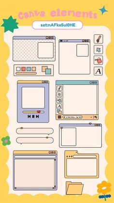 an image of a computer screen with different screens and buttons on the front, side and back