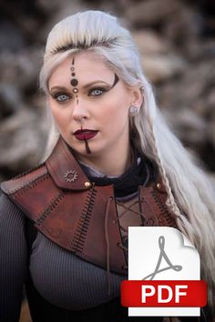 Ciri Inspired Customizable Collar by IronRoseWorkshops on Etsy https://www.etsy.com/listing/662271209/ciri-inspired-customizable-collar Viking Makeup Female Warrior, Pagan Makeup, Viking Face Paint, Warrior Makeup, Viking Makeup, Mode Steampunk, Viking Costume, Witch Makeup, Character Makeup