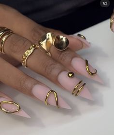 Outrageous Nails, Nail Art Designs Images, Stylish Nails Designs, Cute Acrylic Nail Designs, Nail Candy, Pretty Nail Designs, Dope Nail Designs, Shiny Nails, Design Nails