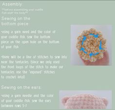 instructions for how to crochet an ornament in the shape of a bear