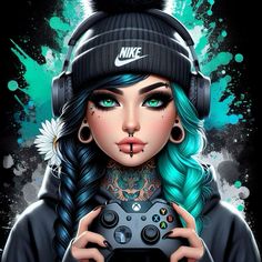 Xbox Gamer Pics, Cool Cartoon Drawings, Realistic Cartoons, Cholo Art, Iphone Wallpaper Classy, Queen Anime, Gamer Pics, Gothic Fantasy Art, Image Svg