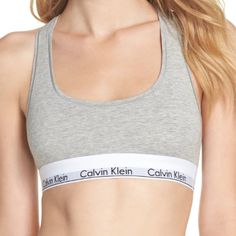 Never Worn! Like New :) Calvin Klein Sporty Racerback Stretch-Cotton Bralette. Size: M Super Cute And Comfortable Unpadded Bralette Low-Impact Support; Best For Yoga/Studio, Walking 53% Cotton, 35% Modal, 12% Elastane (Feels Like Cotton, Super Soft + Stretchy) Open To Offers! Xx Outfit Bralette, Lace Bralette Outfit, Calvin Klein Bra, Womens Athletic Outfits, Bralette Outfit, Cotton Bralette, Body Suit Outfits, Trendy Swimwear, Cute Lingerie