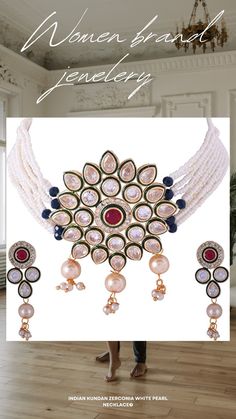 Traditional Ethnic Style Kundan Polki With White Crystal Shine Beads jewellery #jewellerymarket #jewellerymanufacturer #jewellerydesigns #jewellerycollection #jewellerymehendi #jewellerybazar #jewelleryshopping #jewellerymarketmumbai #jewellerywholesalemarket #jewelleryhaul #jewellerywholesalemarketearrings #jewellerymart #jewellerymakingathome #jewellery more #imitationjewellery Beads Jewellery, White Crystal, Ethnic Style, Ethnic Fashion, Crochet Necklace, Beaded Jewelry