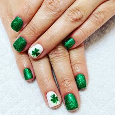 Clover Nails, Patty Nails, St Patricks Nail Designs, Patrick Nails, St Patrick Day Nails Acrylic, Shamrock Nails, Irish Nails, Saint Patrick Nail, St Patricks Day Nails