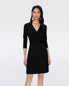 Jeanne Wrap Dress Black Wrap Dress Knee Length, Wrap Dress Diane Von Furstenberg, Diane Von Furstenberg Wrap Dress, Jersey Wrap Dress, Wrap Dress Short, Knit Wrap Dress, Silk Wrap Dresses, Aqua Dress, Printed Wrap Dresses