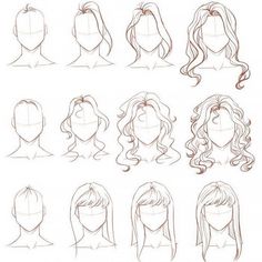 the different types of hair and how to draw them