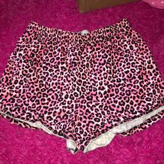 These Shorts Are Nwot And Are Perfect For Summer, Sports, Or Exercise. Sporty Pink Pajama Shorts For Loungewear, Sporty Pink Bottoms For Vacation, Pink Stretch Sporty Pajama Shorts, Sporty Stretch Pink Pajama Shorts, Pink Stretch Pajama Shorts For Workout, Pink Stretch Pajama Shorts With Elastic Waistband, Soffe Shorts, Summer Sports, Pink Leopard