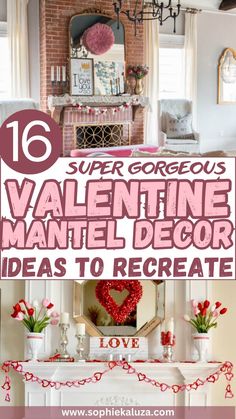 valentine mantel decor, valentines day decorations, valentines day heart wreaths, heart garlands Valentine Mantel Ideas, Valentine Mantel, Valentines Wreaths, Alternative Valentines, Paper Heart Garland, Mantel Decor Ideas, Valentine Centerpieces, Mantel Ideas, Heart Shaped Wreaths