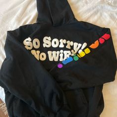 Brand New Never Worn Madhappy So Sorry No Wifi Hoodie Size Small. Got As A Gift But It Is Too Small! Casual Rainbow Hoodie For Streetwear, Rainbow Hoodie For Winter Streetwear, Madhappy Hoodie, So Sorry, Womens Tops, Sweatshirts Hoodie, Brand New, Sweatshirts, Women Shopping