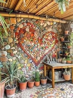 Rock Garden Design, Mosaic Garden, Outdoor Decor Backyard, Rustic Gardens, Dream House Decor, Backyard Decor, Rock Garden, Backyard Landscaping Designs