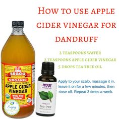 How to use apple cider vinegar to get rid of dandruff Vinegar For Dandruff, Apple Cider Vinegar Remedies, Rid Of Dandruff, Vinegar Rinse, Getting Rid Of Dandruff, Skin Care Routine For 20s, Natural Healing Remedies, Diy Remedies