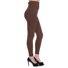 Soft Comfy Fleece Lined High Waist Tummy Shaping Leggings Size: One Size Fits Most: XS S M L.  Color: Brown.  Gender: female.  Age Group: adult. Thermal Pants, Basic Leggings, Bottom Workout, Winter Leggings, Ankle Leggings, Brown Outfit, Womens Fleece, Active Wear Pants, Womens Basic