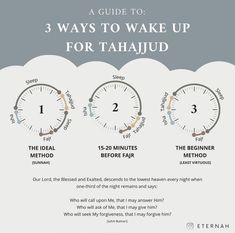 three ways to wake up for tahajjud info graphic by etenah