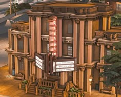 𝐓𝐇𝐄 𝐆𝐎𝐋𝐃𝐄𝐍 𝐀𝐆𝐄 - 𝐁𝐔𝐈𝐋�𝐃𝐒 | Old movie theater 🍿🎬 | noCC #ts4travelinthe50s ✨ The 1950s flickered with the magic of the silver screen. Movie theaters were grand… | Instagram Red Velvet Drapes, Old Movie Theater, 1900s House, Old Theater, 50s House, Movie Houses, Historic Theater, Building Inspiration