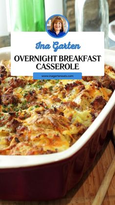 Ina Garten Overnight Breakfast Casserole is made with white bread, Colby jack cheese, pork sausage, onion, red bell pepper, diced green chiles, eggs, milk, and a blend of spices. This easy Overnight Breakfast Casserole recipe creates a hearty breakfast that takes about 8 hours and 30 minutes to prepare, including overnight chilling, and can serve up to 8 people. Breakfast Casserole Reheatable, Crockpot Breakfast Casserole With Bread, Ultimate Overnight Slow Cooker Breakfast Casserole, Food Dolls Breakfast Casserole, Easy Xmas Morning Breakfast, Trisha Yearwood Breakfast Casserole, Christmas Morning Breakfast Casserole With Hashbrowns, Overnight Christmas Casserole, Casserole Eggs Breakfast