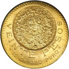 an image of a gold mexican coin