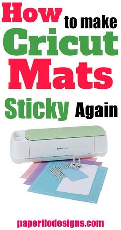 how to make cricut mats sticky again by paperfoodsigns com