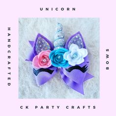 Come shop our favorite unicorn bows at our website! 🦄 🎀 #unicornbows #bows #handmade www.ckpartycrafts.com/product-page/unicorn-bows Product Page