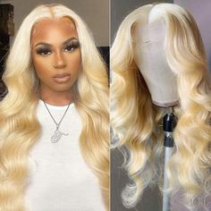 100% Unprocessed Straight Human Hair Grade 12a 13x4 Lace Front Wigs Human Hair Body Wave Glueless Human Hair Lace Frontal Wig Pre Plucked With Baby Hair High Density Free Parting; Can Be Parted Any Way 180% Density Full & Thick Hair Color: 613 Honey Blonde Lace Color: Invisible Lace Matches All Skin Colors Well Length: 20 Inches Cap Size: Average Cap Size 22-22.5". 4 Combs And Adjustable Straps All Sales Are Final! Straight Hair Highlights, Full Lace Wig Glueless, Full Lace Front Wigs, Straight Weave Hairstyles, Human Hair Wigs Blonde, Blonde Lace Front Wigs, 613 Blonde, 100 Human Hair Wigs, Body Wave Hair