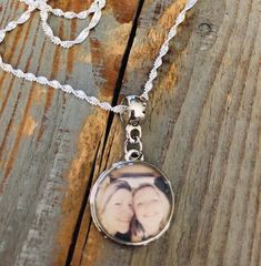 "This is a listing for ONE custom silver photo snap interchangeable charm with pendant piece on 30 inch twisted rope chain necklace 11/16\" circle photo charm I will make this to order for you. Have favorite pictures of a loved one, pet, friend, or saying? It can go on this charm! They are one sided resin sealed 18mm snap charms, and fit your other 18mm snap jewelry pieces. You will email me photo of your choosing and I will edit it for you! All is sealed permanently inside, no cheap stickers or Silver Adjustable Charm Necklaces With Round Disc, Adjustable Silver Charm Necklace With Round Disc, Silver Adjustable Round Disc Charm Necklaces, Silver Adjustable Round Disc Charm Necklace, Nickel-free Charm Necklaces For Keepsake, Personalized Round Pendant Charm Necklace With Lobster Clasp, Laser Cut Necklace, Chain Link Necklace Silver, Interchangeable Jewelry